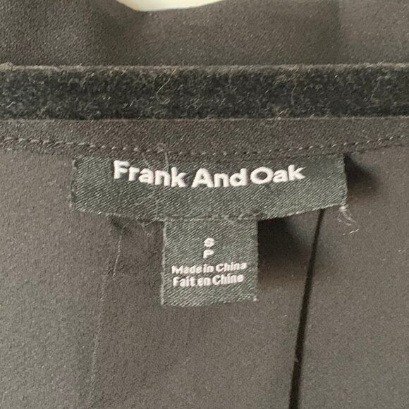 Frank and Oak Black Long Sleeved Shirt Dress szS - Picture 3 of 3